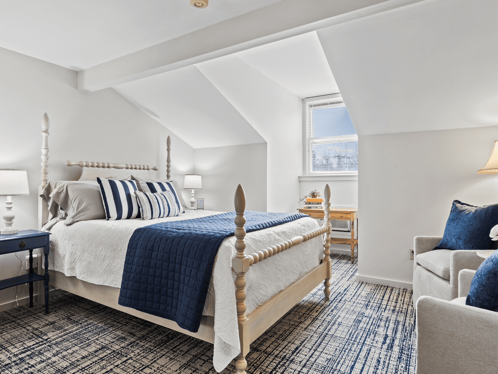 Image of The Stonington hotel room at The Captain Stannard in Westbrook Connecticut.